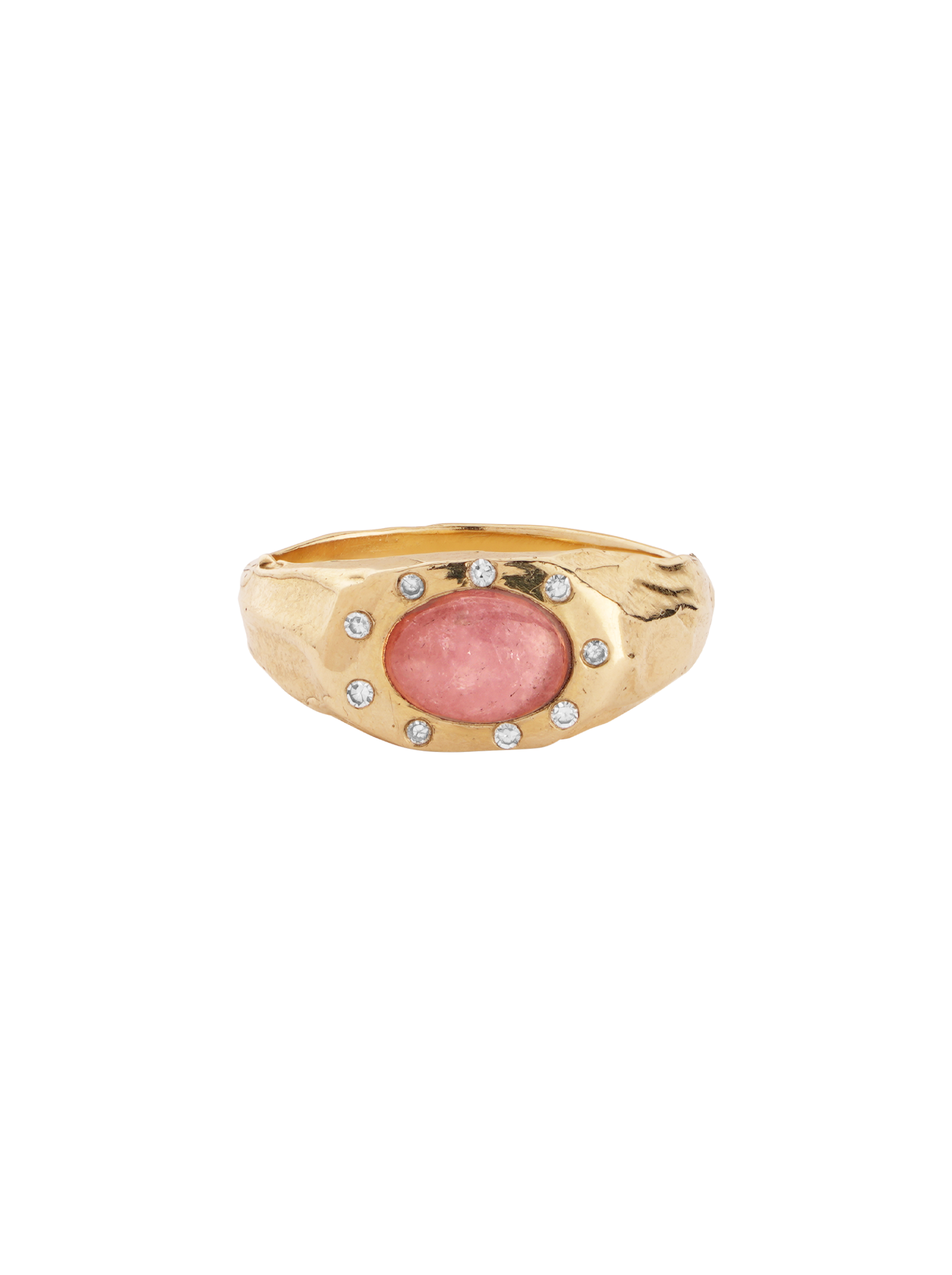 Pink tourmaline gumdrop ring